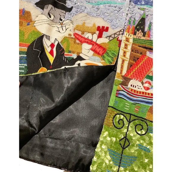 RARE Vintage Jeanette Kastenberg Beaded Sequin Bugs Bunny Jacket c1990s - Picture 15 of 16